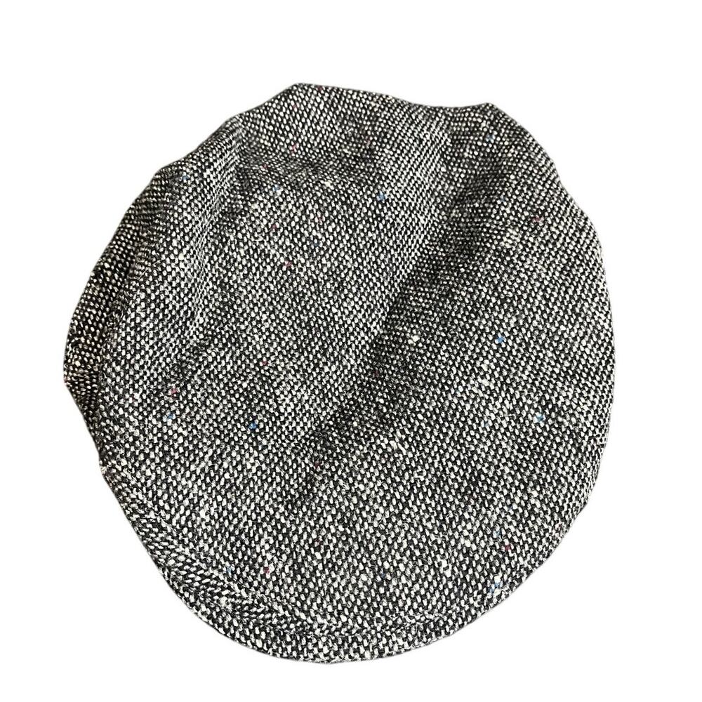 NEW Hanna Hats 100% Wool Tweed Newsboy Cap‎ Gray • Donegal Ireland Small